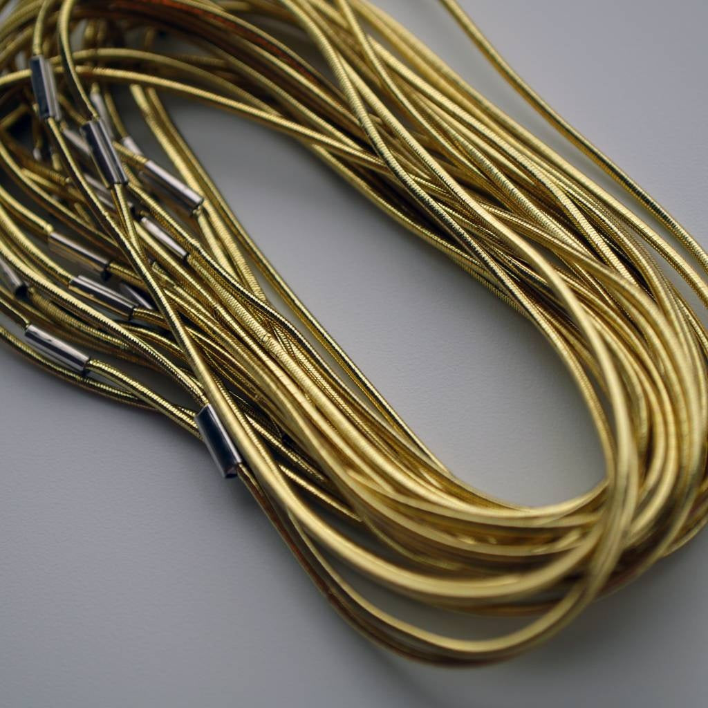 Goldfarbene Gummibänder für Menükarten (10er-Set)