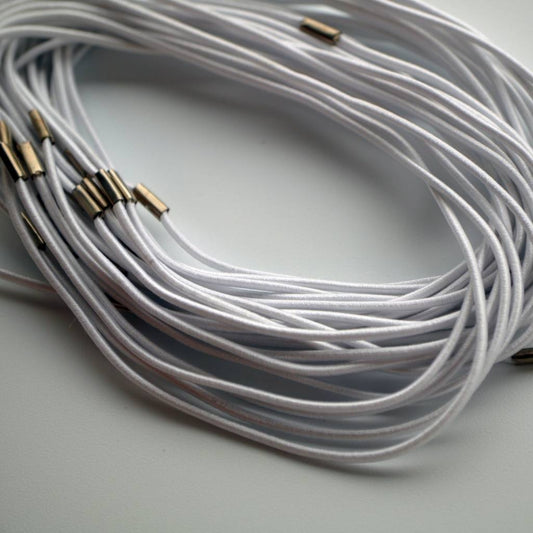 Weiße Gummibänder für Menükarten (10er-Set)