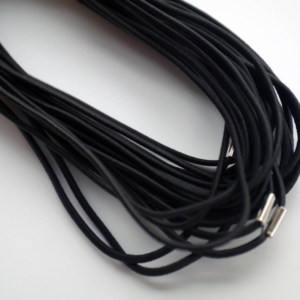 Schwarze Menükarten-Gummibänder groß (10er-Set)