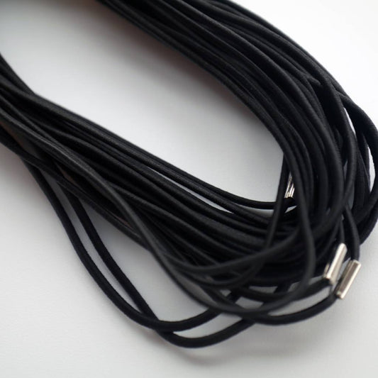 Schwarze Menükarten-Gummibänder groß (10er-Set)